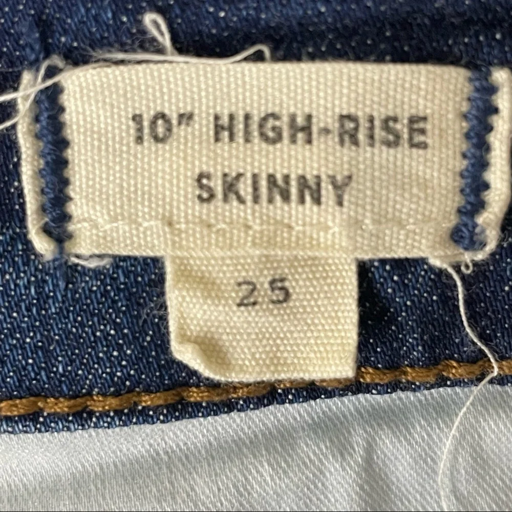 MADEWELL 10” HIGH RISE SKINNY JEANS HEM EDITION 26” BLUE 25 - Picture 11 of 14